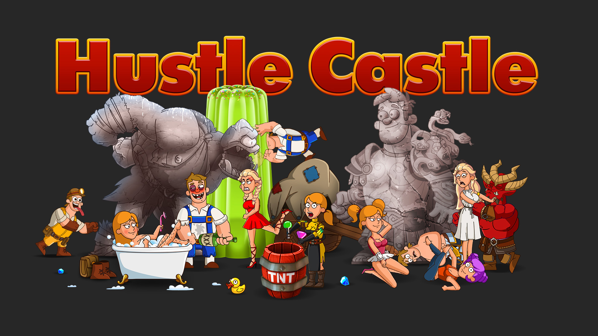 2D game art для Hustle Castle: серия игровых материалов
