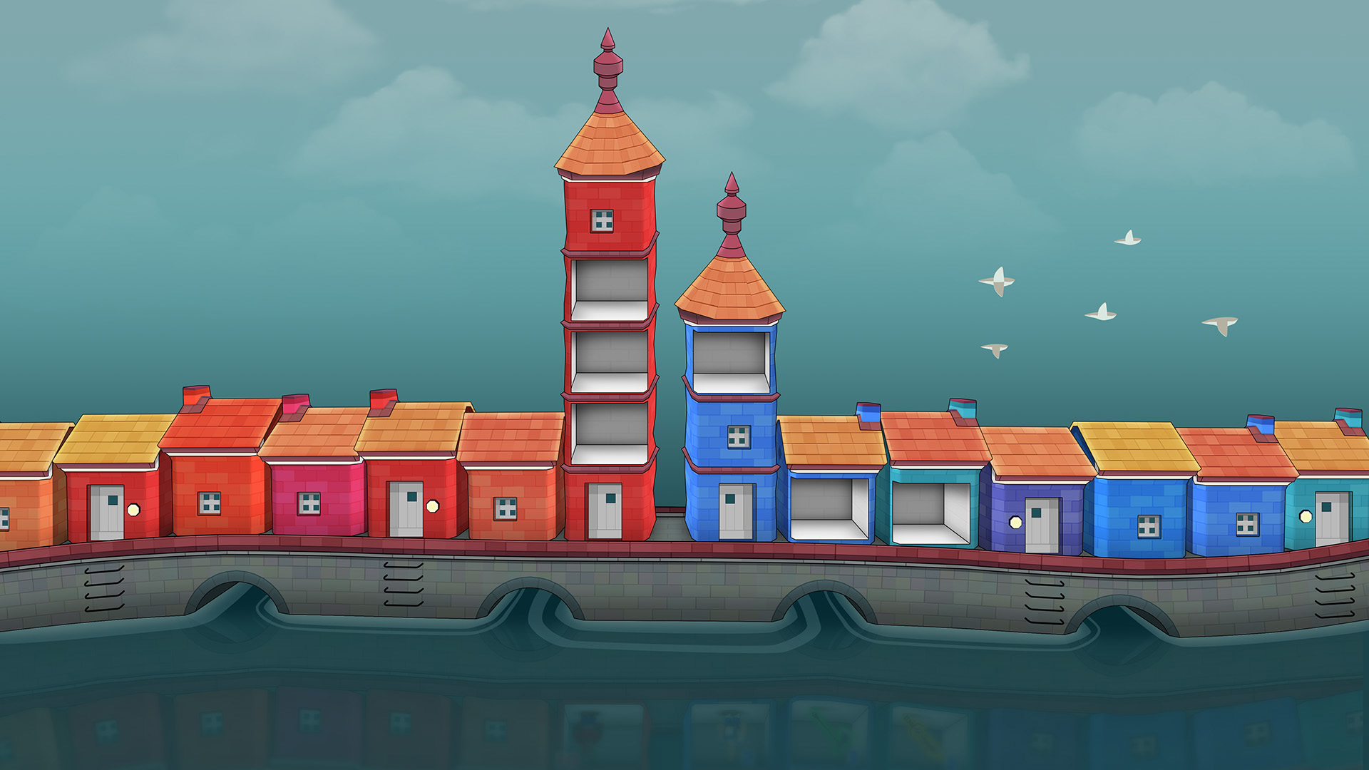 Игровой фон для рекламной сцены Hustle Castle