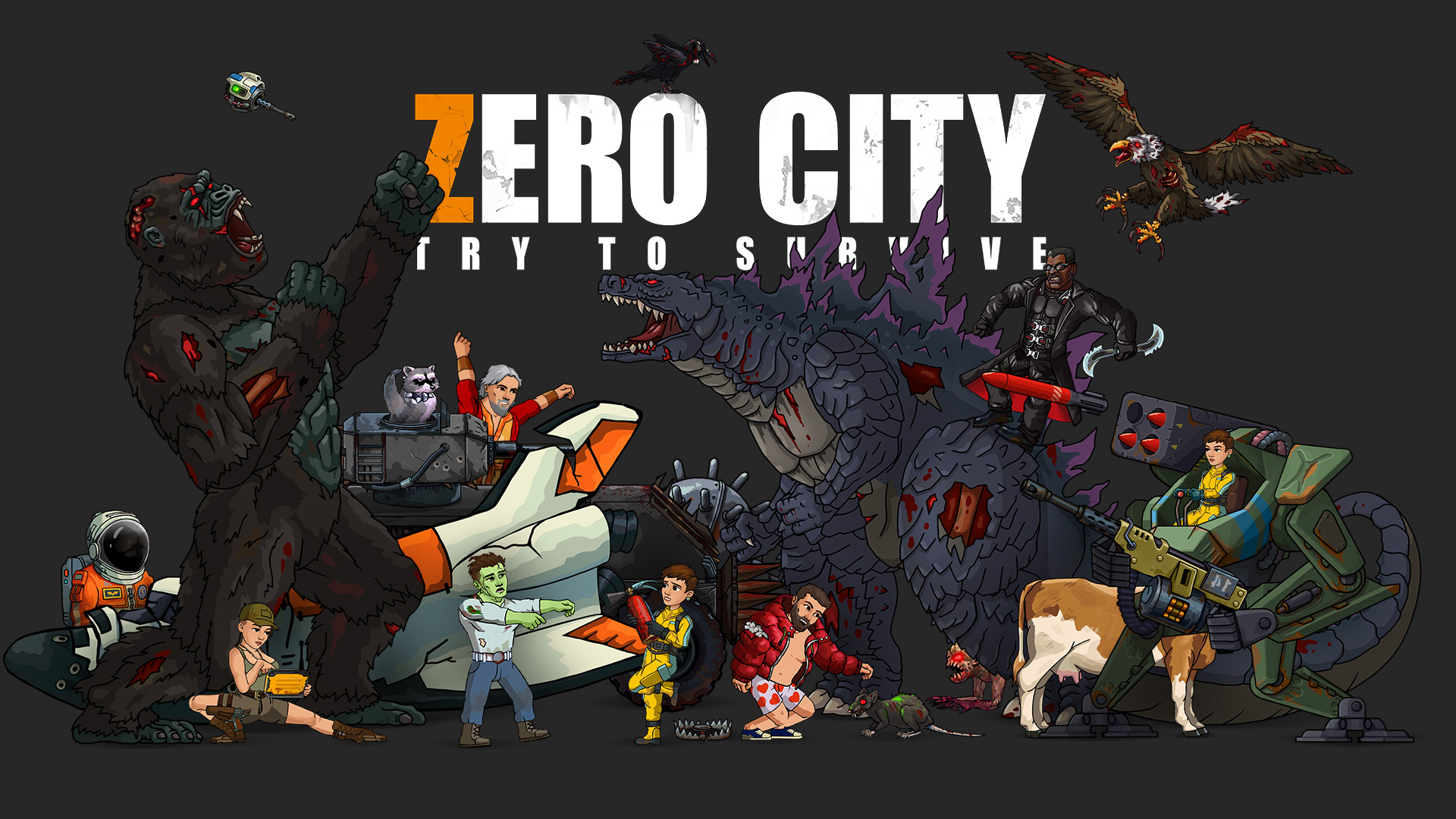 2D game art для Zero City: серия рекламных материалов