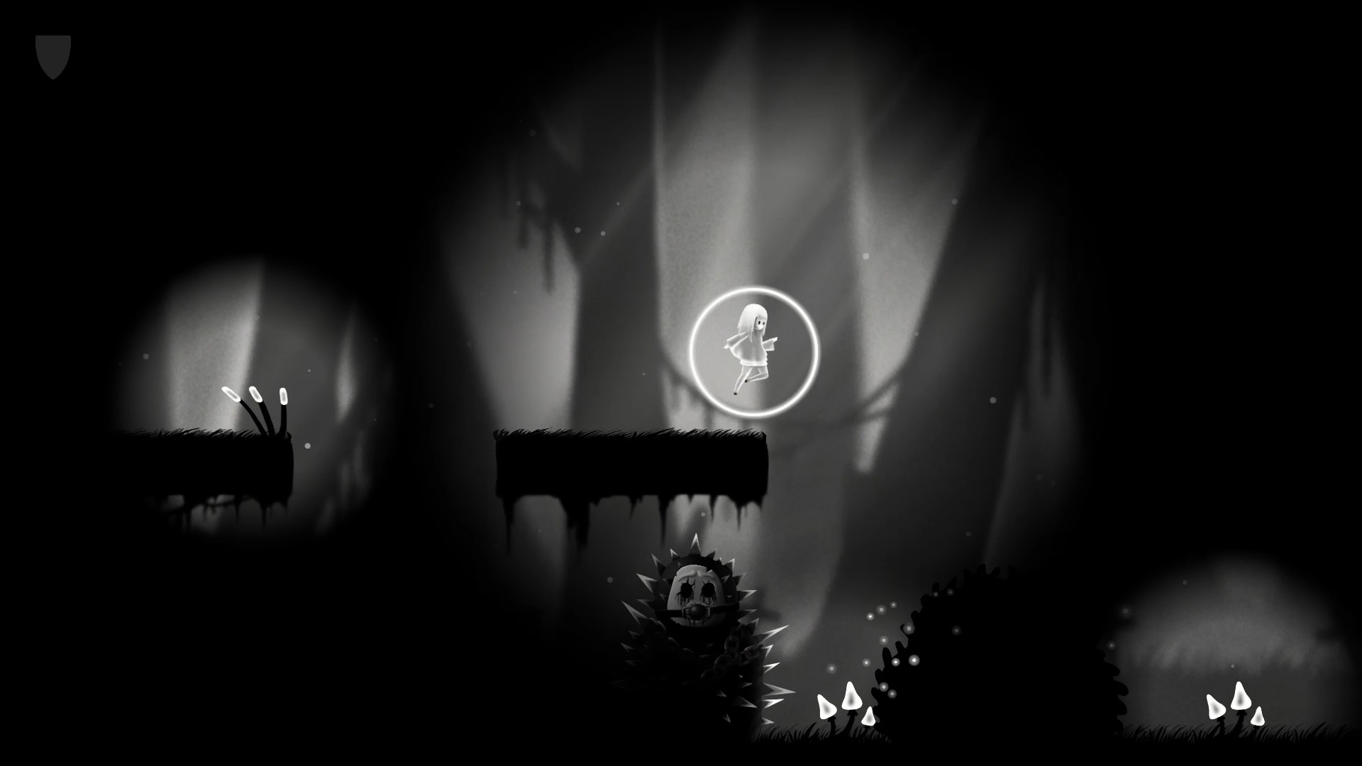 Кадр игрового прототипа In The Darkness с 2D-локацией